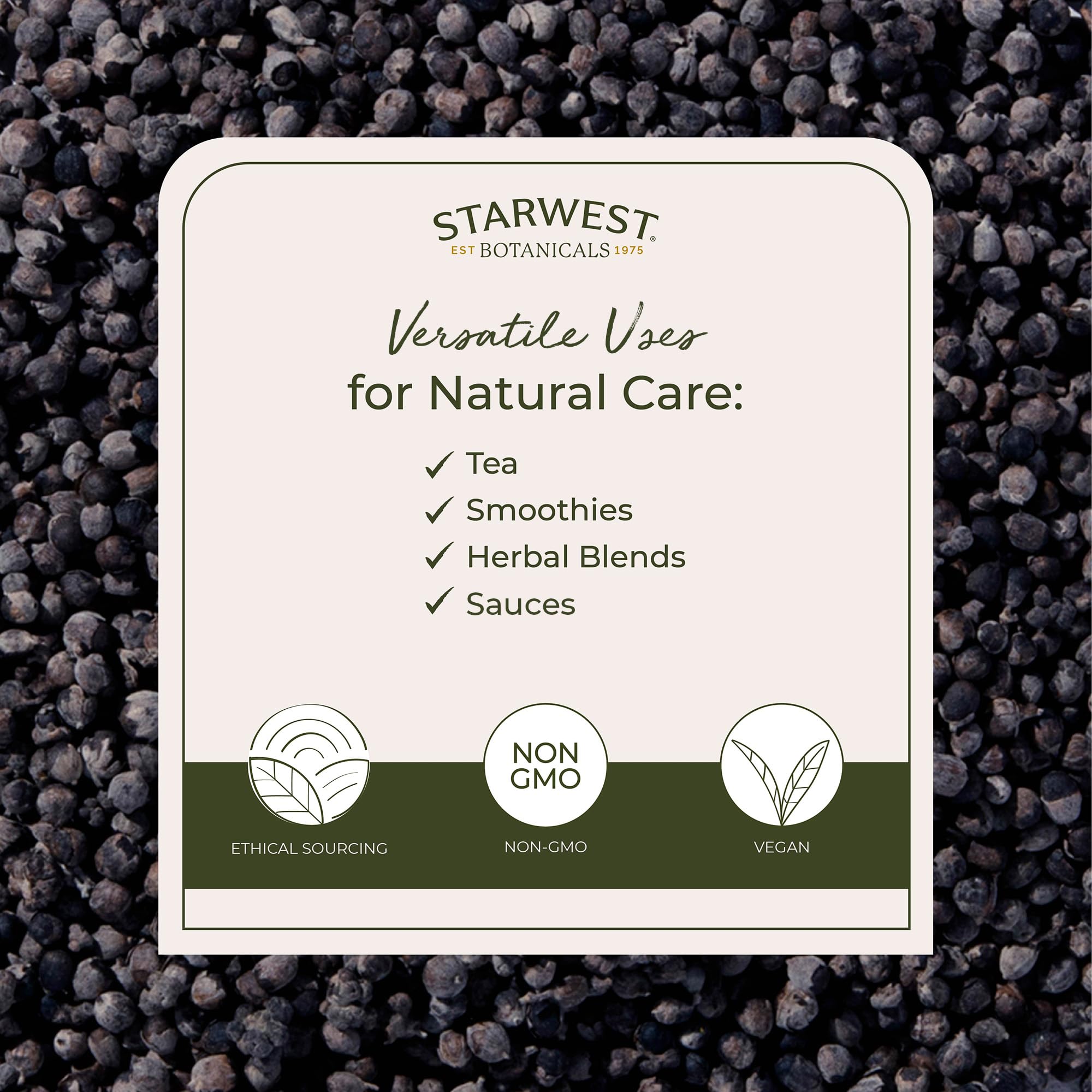 Starwest Botanicals Organic Chaste Tree Berries Whole, 1 Pound