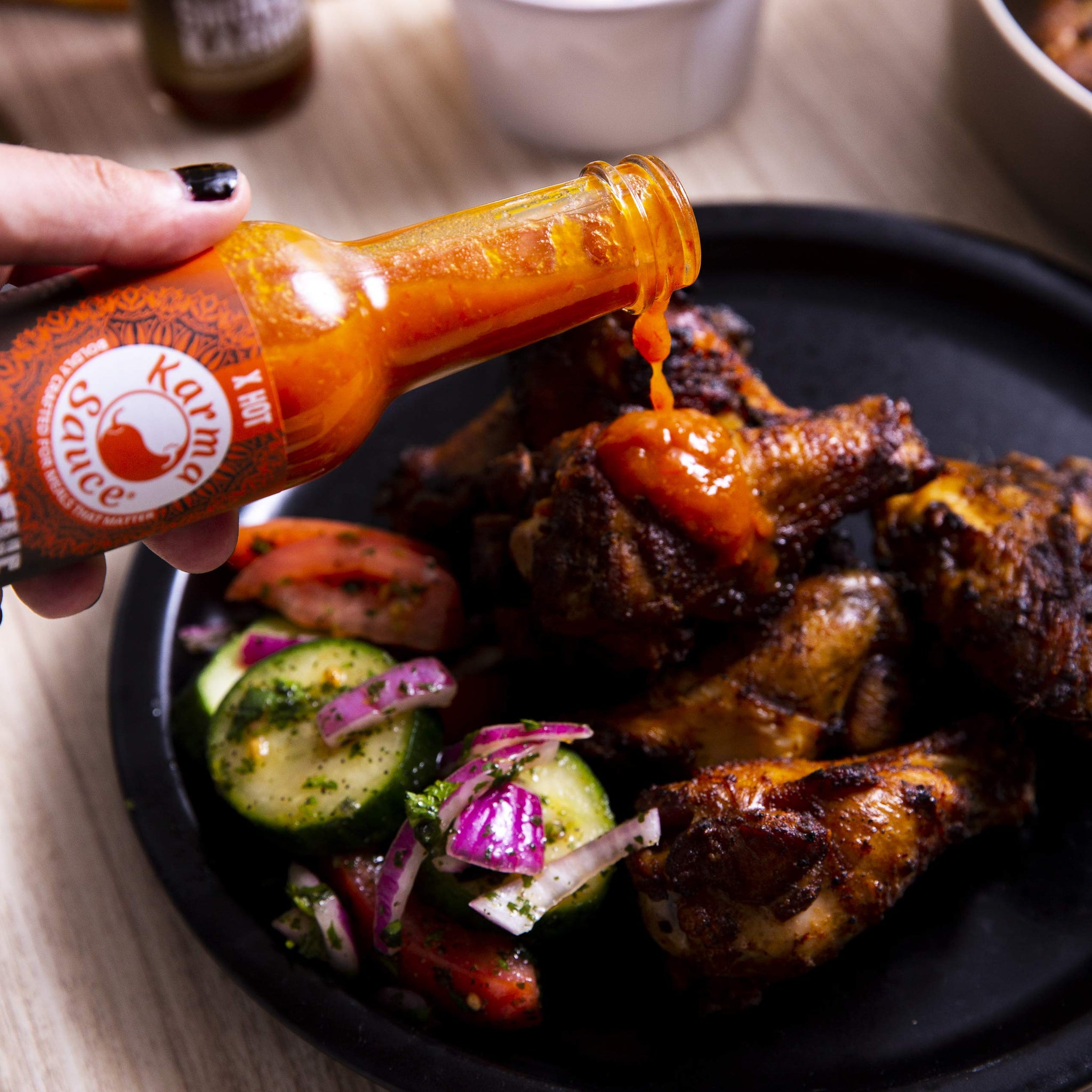 Extreme Karma | Featured on Hot Ones! | Extra Hot With A Savory-Sweet Tang | Bhut Jolokia, Trinidad, Moruga Scorp | No Preservatives, No Extracts |