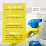 Cadie Kitchen and Bath Amazing Wipes - Absorbent and Reusable Cloth for Washing, Drying, Wiping in The Bathroom or Cuisine Surfaces | Cleaning Sink