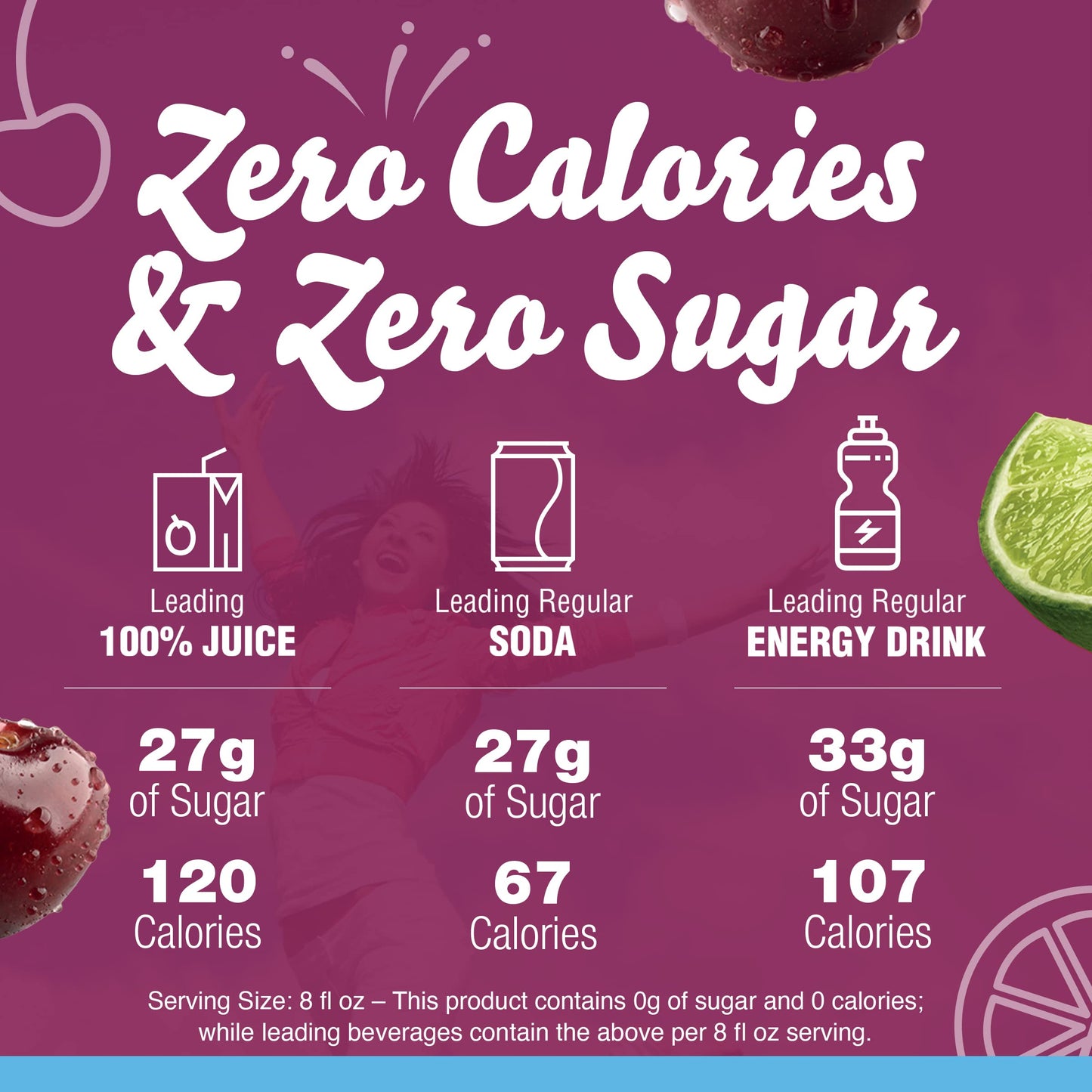 Crystal Light Sugar-Free Black Cherry Lime Zero Calories Liquid Water Enhancer 1 Count 1.62 fl oz