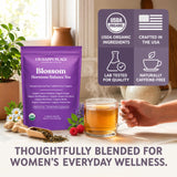 Hormone Balance for Women Tea with Red Raspberry Leaf, Chamomile, Peppermint, Nettle & Chaste Tree Berry - Organic Herbal Loose Leaf Tea for Women