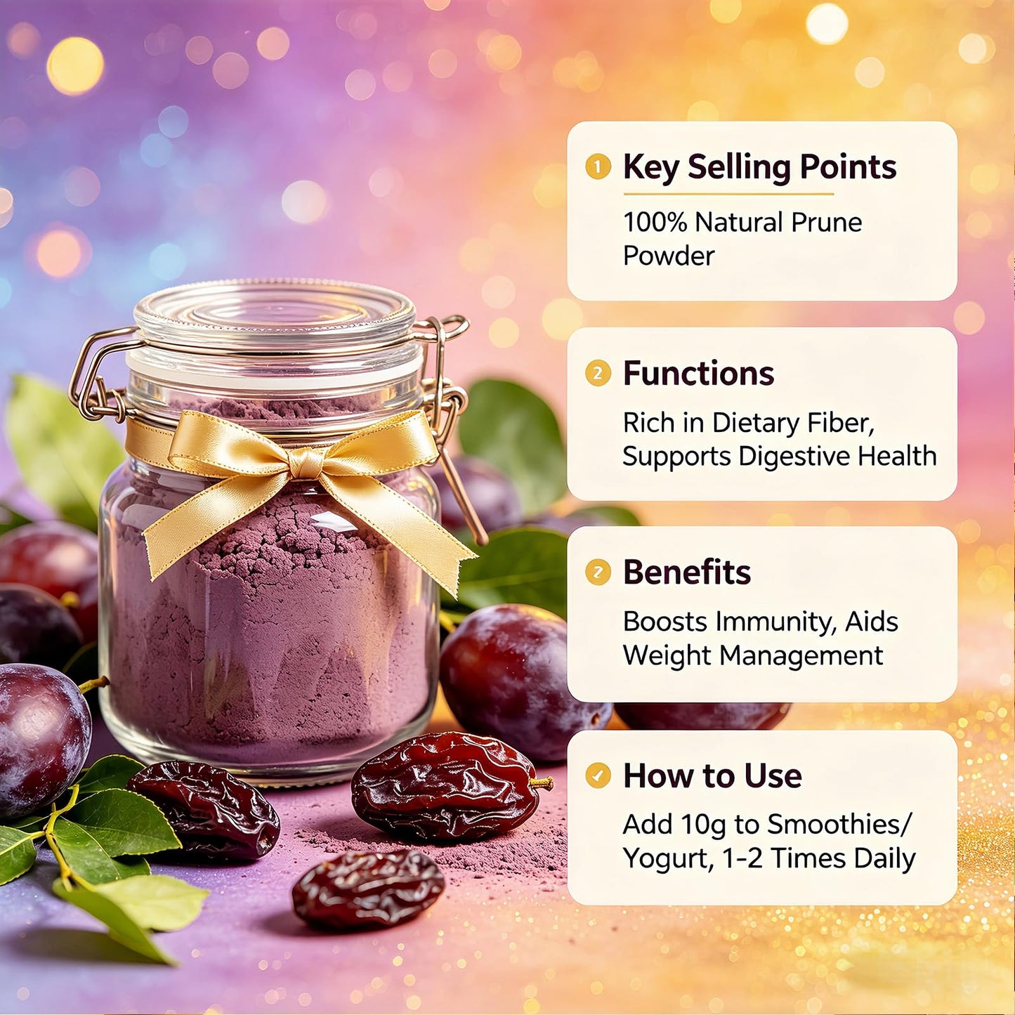 10oz Acai Powder for Smoothies, Oatmeal & Baking | Plant-Based, Keto Diet Friendly | 280g Plastic Jar