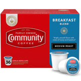 Community Coffee Breakfast Blend 36 Count Coffee Pods, Medium Roast, Compatible with Keurig 2.0 K-Cup Brewers, 36 Count (Pack of 1)