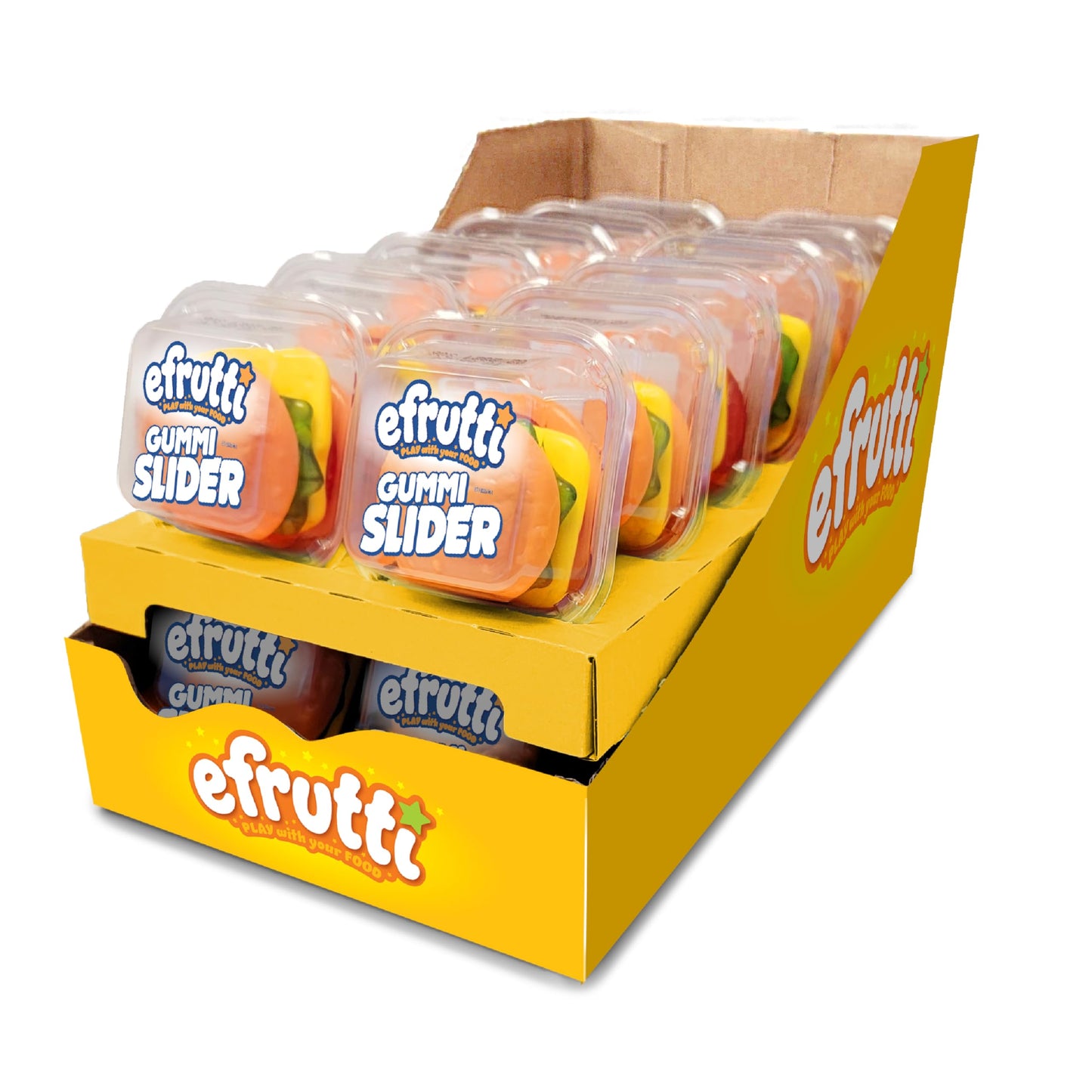efrutti Slider Burgers, Fruity Gummy Candy, Individually Wrapped, 24 Count