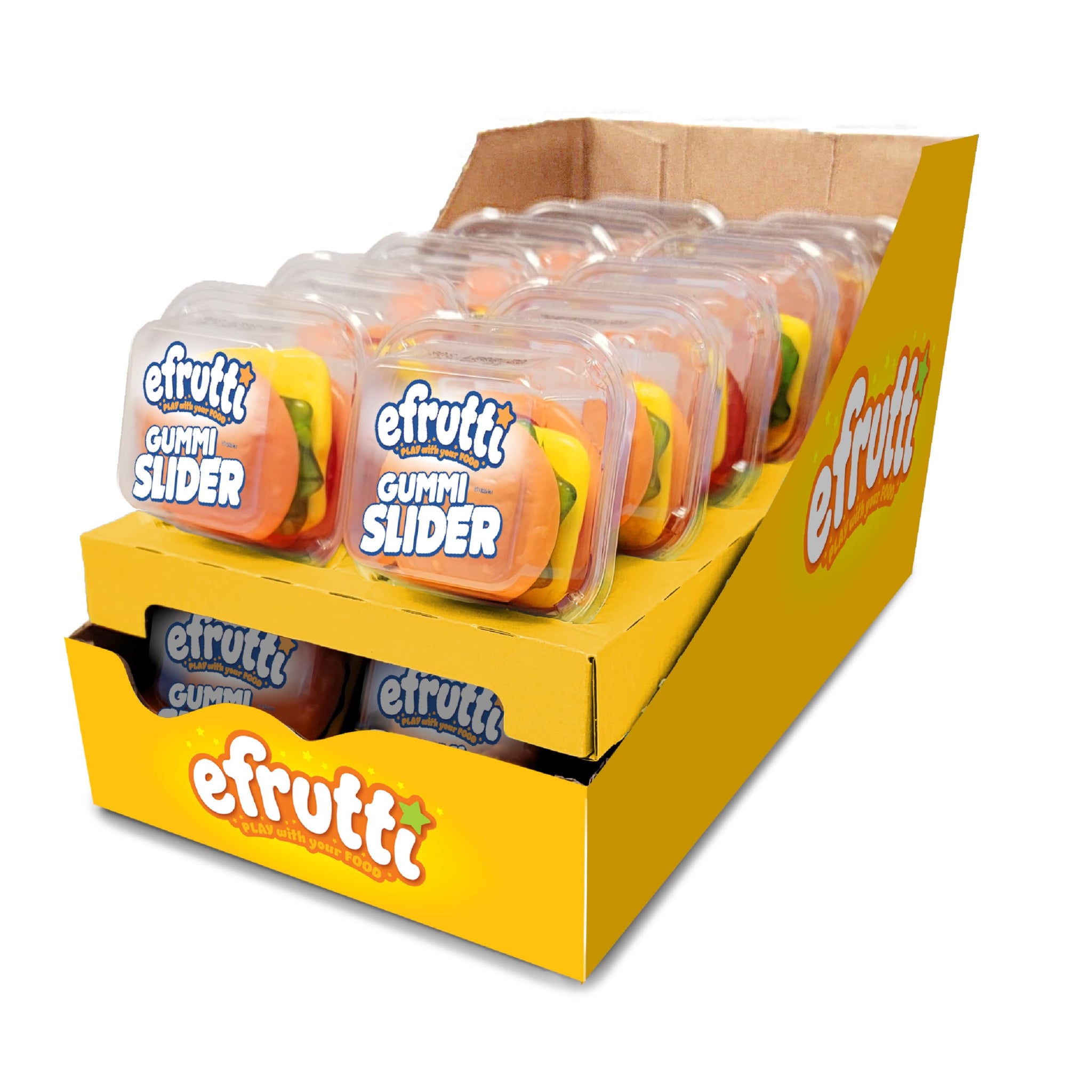 efrutti Slider Burgers, Fruity Gummy Candy, Individually Wrapped, 24 Count