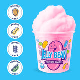 Fun Sweets Cotton Candy - 2 Pack - Jelly Bean CottonCandy in 1.5 oz Tubs - Individual Carnival Cotton Candy Tubs