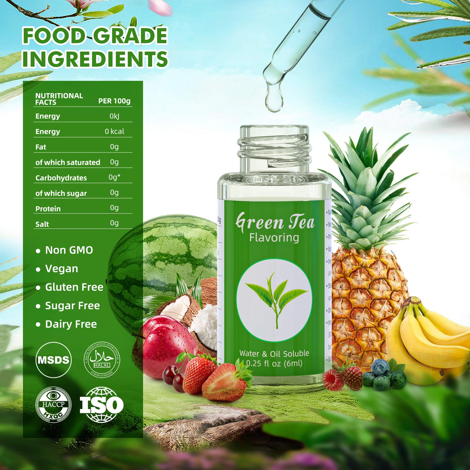 Nomeca Food Flavoring Oil, Candy Flavors Strawberry Chocolate Vanilla Flavoring Extract for Baking Cooking and Lip Gloss Making, Water & Oil Soluble