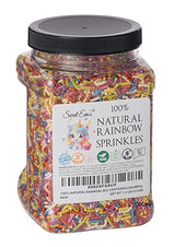 100% NATURAL RAINBOW SPRINKLES - NATURAL COLOR, DAIRY FREE, NUT FREE, GLUTEN FREE, SOY FREE, VEGAN, EGG FREE AND KOSHER,1.5 LBS. CUPCAKE AND CAKE