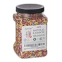 100% NATURAL RAINBOW SPRINKLES - NATURAL COLOR, DAIRY FREE, NUT FREE, GLUTEN FREE, SOY FREE, VEGAN, EGG FREE AND KOSHER,1.5 LBS. CUPCAKE AND CAKE