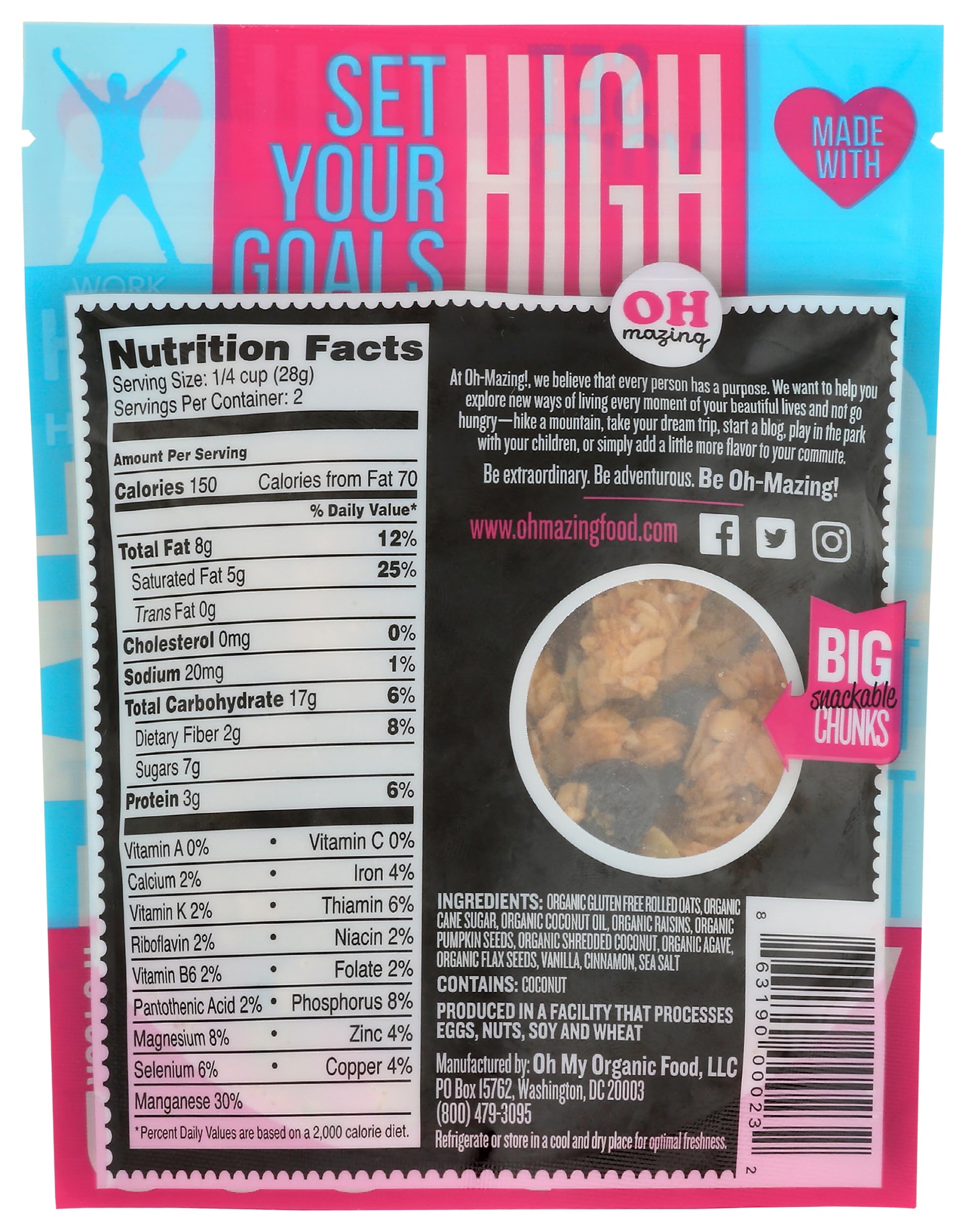 Oh Mazing, Granola Caribbean Delight Snack Size, 2 Ounce