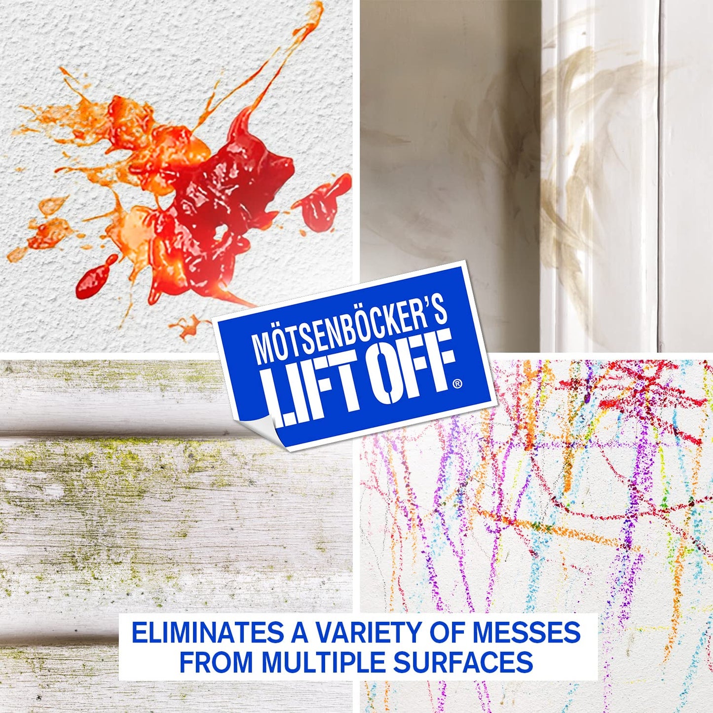 Motsenbocker's Lift Off 42022 All Surface Cleaner Prep Spray Marks, Wallpaper Paste, Mildew Stains from Walls, Trim, Doors Enhances Paint Adhesion