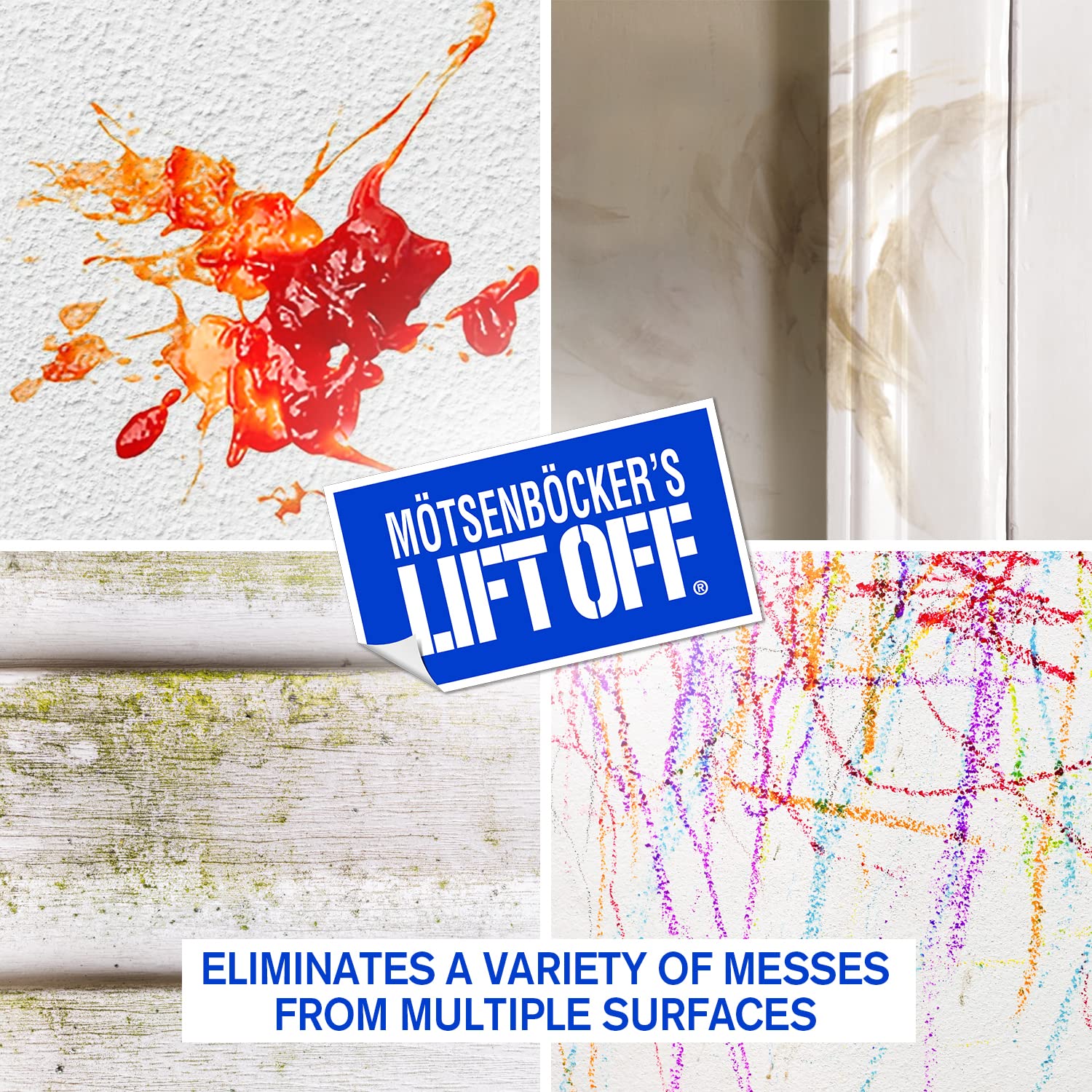 Motsenbocker's Lift Off 42022 All Surface Cleaner Prep Spray Marks, Wallpaper Paste, Mildew Stains from Walls, Trim, Doors Enhances Paint Adhesion