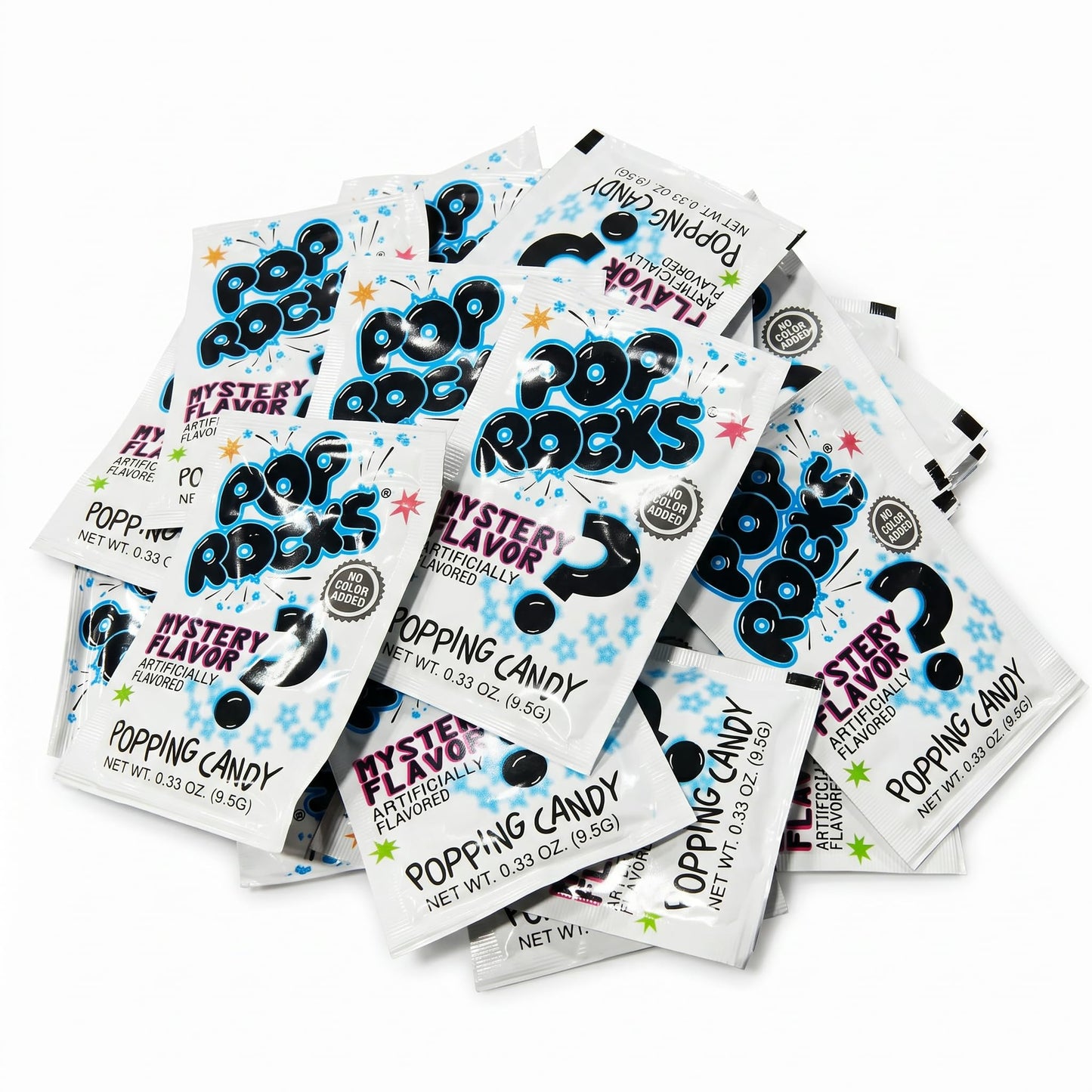Pop Rocks Mystery Flavor Popping Candy, 0.33 oz Packets (24 Count Tray) - Dye-Free, Limited Edition Crackling Candy, Sweet & Tangy Surprise Flavor