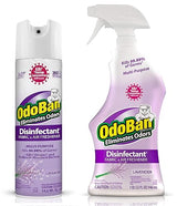 OdoBan Ready-to-Use Disinfectant and Harsh Aroma Eliminator, Cleaner and Fabric/Air Freshener, Set of 2, 14.6 Ounce 360-Degree Continuous Spray and 32