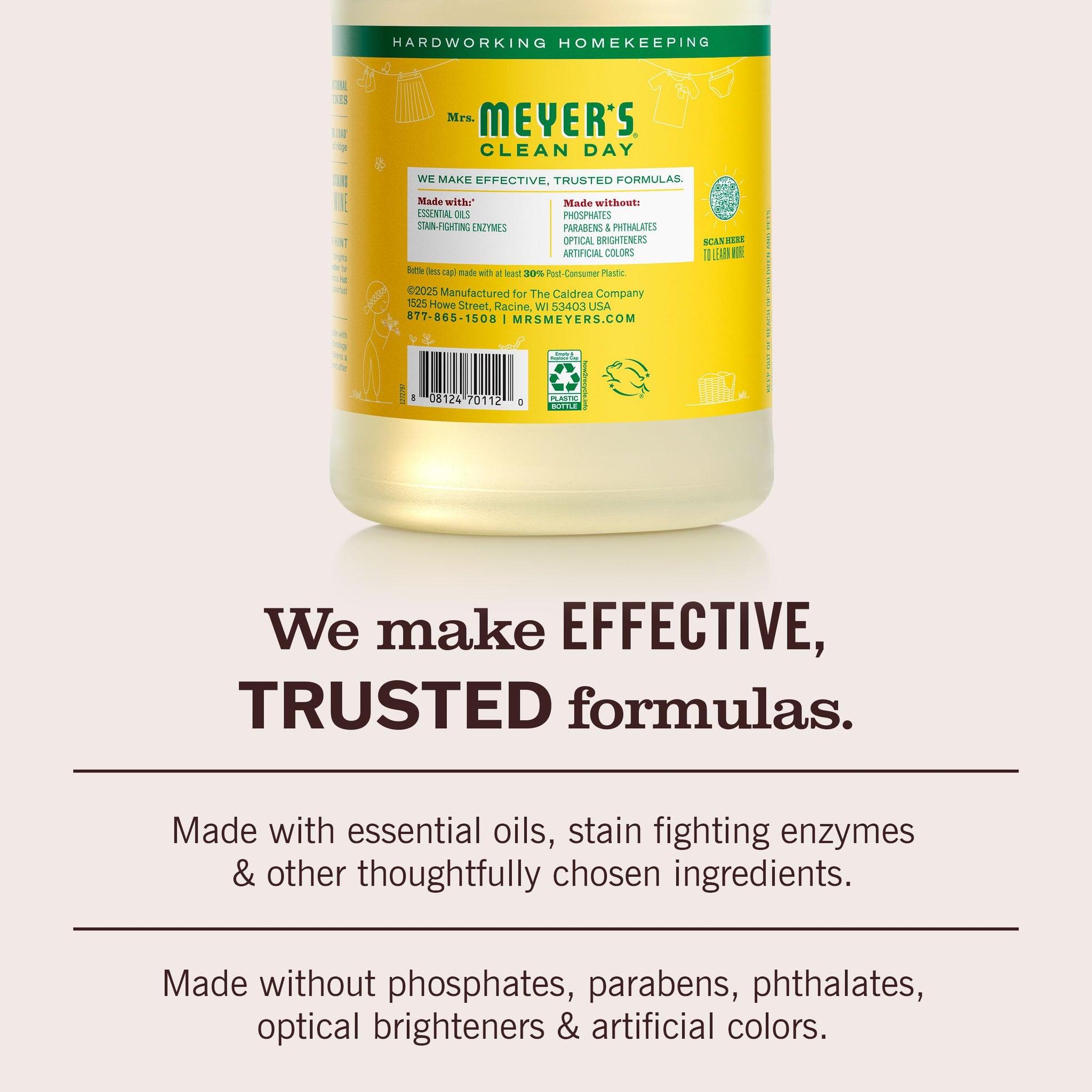 MRS. MEYER'S CLEAN DAY Laundry Detergent, Honeysuckle, 64 Fluid Ounce