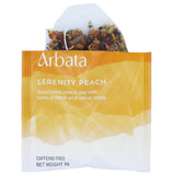 Arbata Serenity Peach Tea - Caffeine Free Herbal Tea with Natural Peach, Apple, Pineapple & Citrus Flavors - 12 Premium Pyramid Tea Bags - Decaf Fruit