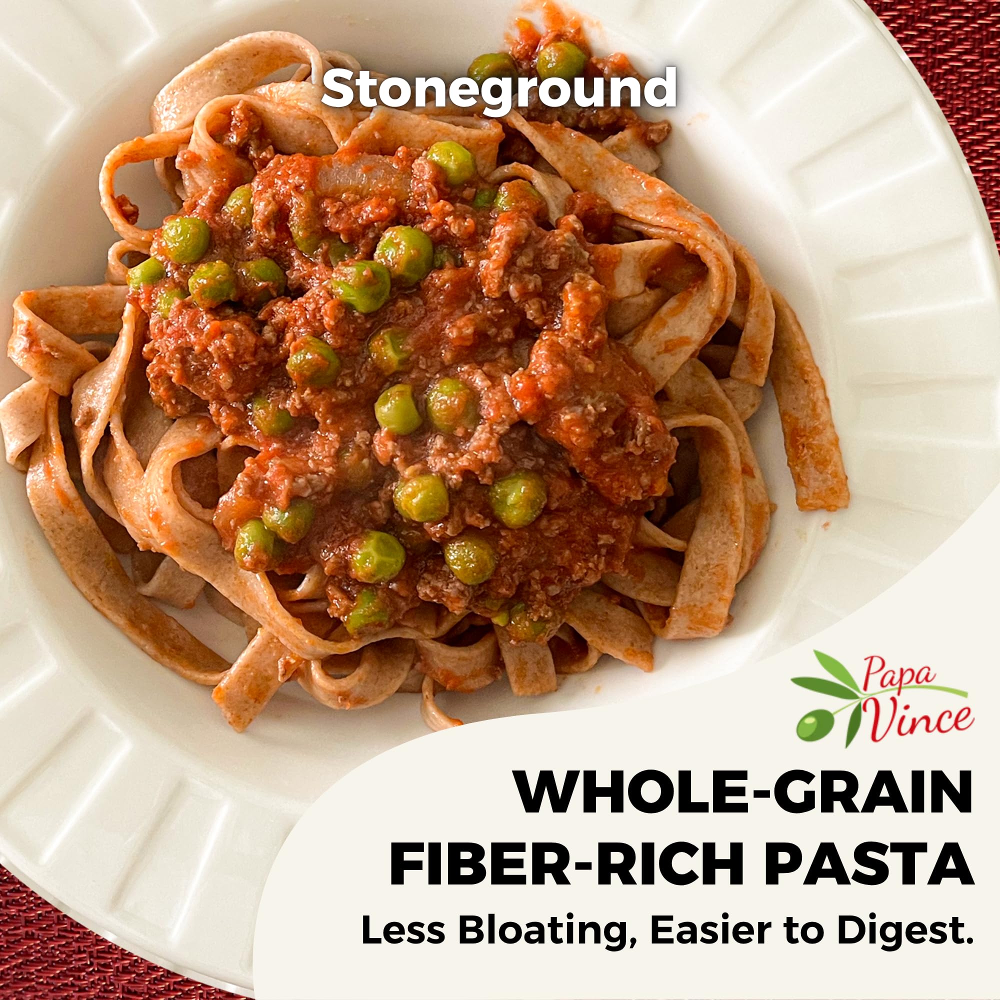 Papa Vince Organic Diabetic Friendly Pasta: Low GI Organic Whole Wheat Italian Pasta Made in Italy from Ancient Heirloom Grain. High Fiber, Slow Carb