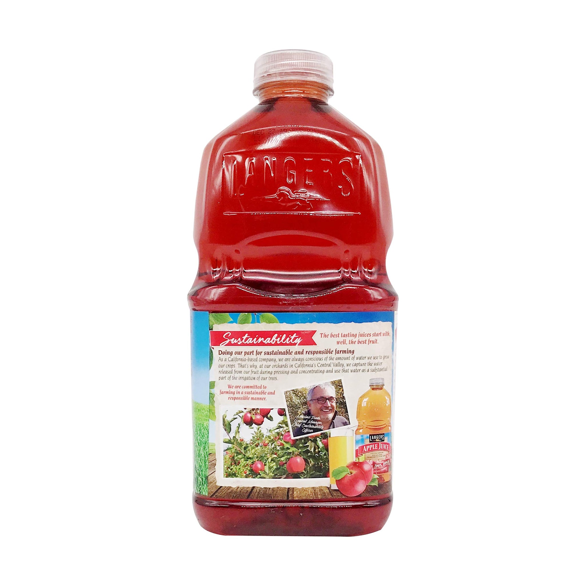 Langers 100% Juice with Vitamin C, Apple Cranberry, 64 Fl Oz (Pack of 8)