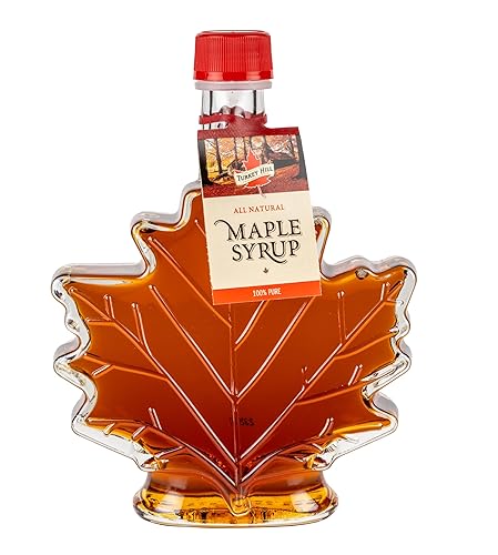 Turkey Hill Sugarbush International Gold Medal Winner Grade A Maple Syrup, Canadian Maple Leaf Glass Bottle (8.45 fl oz.)