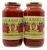 INGRASSELINO Roasted Garlic & Marinara Sauce combo, CHEF MADE, We Do Not Sacrifice On Quality Or Taste, We Only Produce The Best! (24 oz)