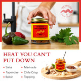 CHILE CRUNCH - Mild Spicy Crunchy Condiment - All Natural Roasted Chili Peppers, Garlic & Onion Crisp Sauce - Vegan, Gluten-Free, No Preservatives