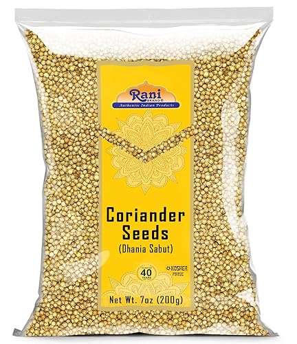 Rani Coriander (Dhania) Seeds Whole, Indian Spice 7oz (200g) ~ All Natural | Gluten Friendly | NON-GMO | Vegan | Indian Origin