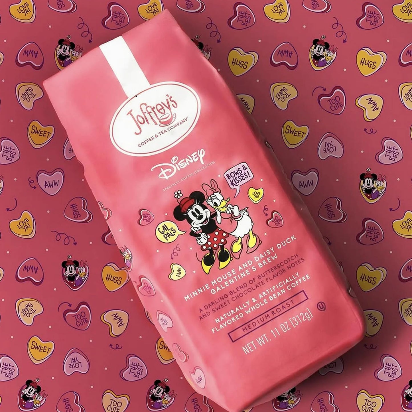 Joffrey’s Coffee - Disney Minnie Mouse and Daisy Duck Galentine’s Brew | Darling Blend of Butterscotch and Sweet Chocolate (Ground, 11oz)