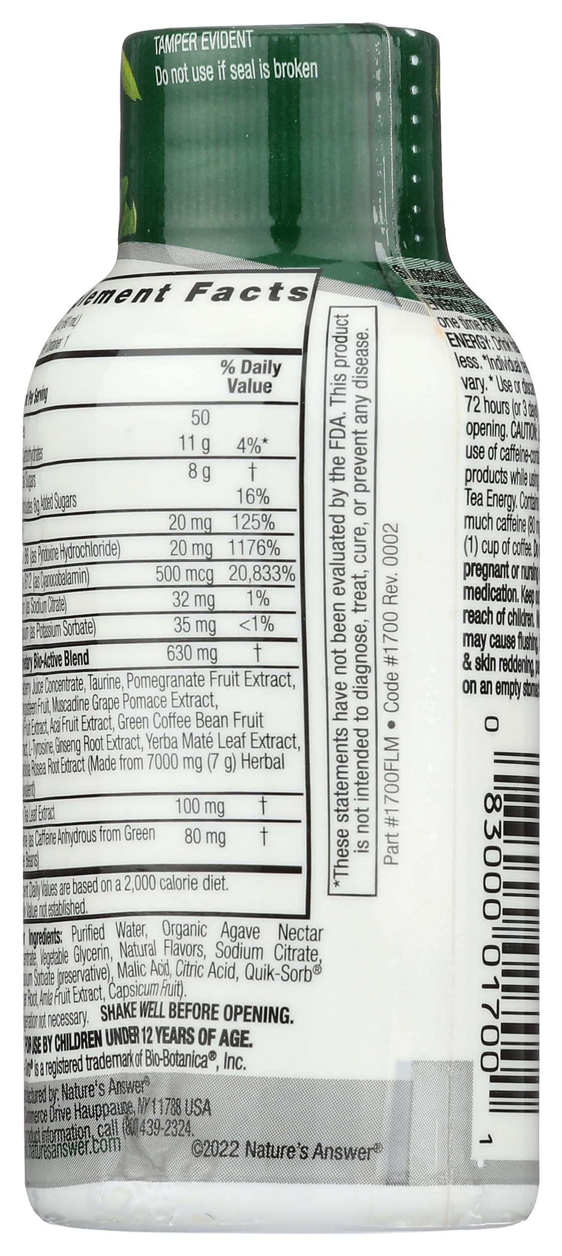 Nature's Answer Green Tea Energy Display Center Case, 12 Count