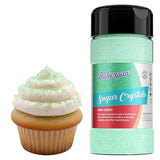 Bakerpan Sugar Sprinkles for Baking - 7 Ounce Mint Green Decorating Sugar Crystals for Cookies, Cake Pops, Ice Cream (Made in USA)