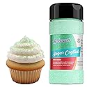 Bakerpan Sugar Sprinkles for Baking - 7 Ounce Mint Green Decorating Sugar Crystals for Cookies, Cake Pops, Ice Cream (Made in USA)