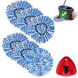 7-Pack Mop Replace Heads Compatible for O Ceda, Spin Mop Refill Head Replacement for RinseClean 2-Tank System - Fluffy Microfiber, Machine Washable