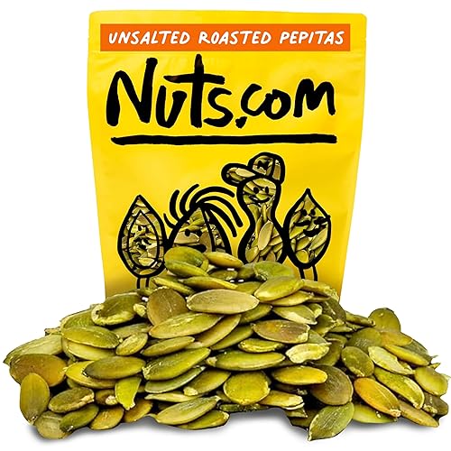 Nuts com - Roasted Pepitas - 2 Lb Bag, Unsalted No Shell Pumpkin Seeds, Healthy Snack for Adults & Kids, Rich in Protein, Fiber & Calcium - Keto