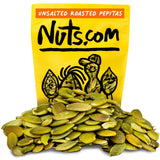 Nuts com - Roasted Pepitas - 2 Lb Bag, Unsalted No Shell Pumpkin Seeds, Healthy Snack for Adults & Kids, Rich in Protein, Fiber & Calcium - Keto