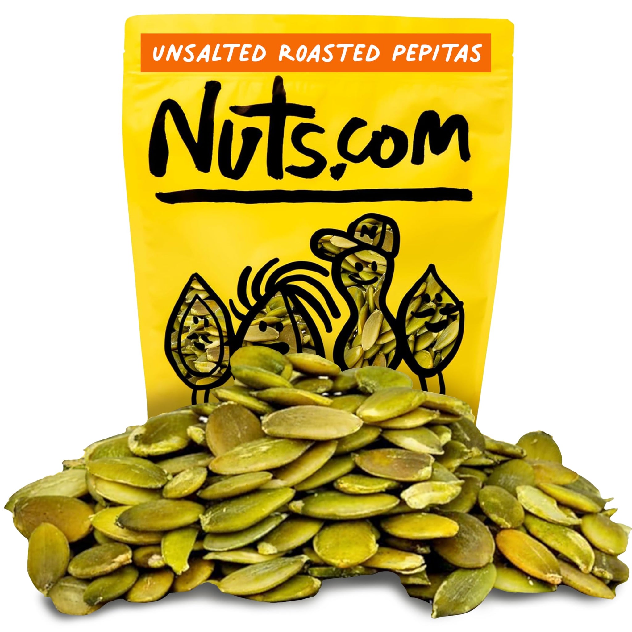 Nuts com - Roasted Pepitas - 2 Lb Bag, Unsalted No Shell Pumpkin Seeds, Healthy Snack for Adults & Kids, Rich in Protein, Fiber & Calcium - Keto