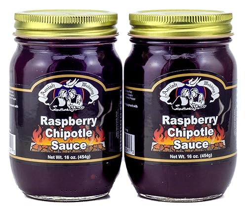Amish Wedding Raspberry Chipotle Sauce Hot Spicy Sweet Flavor Pack of 2
