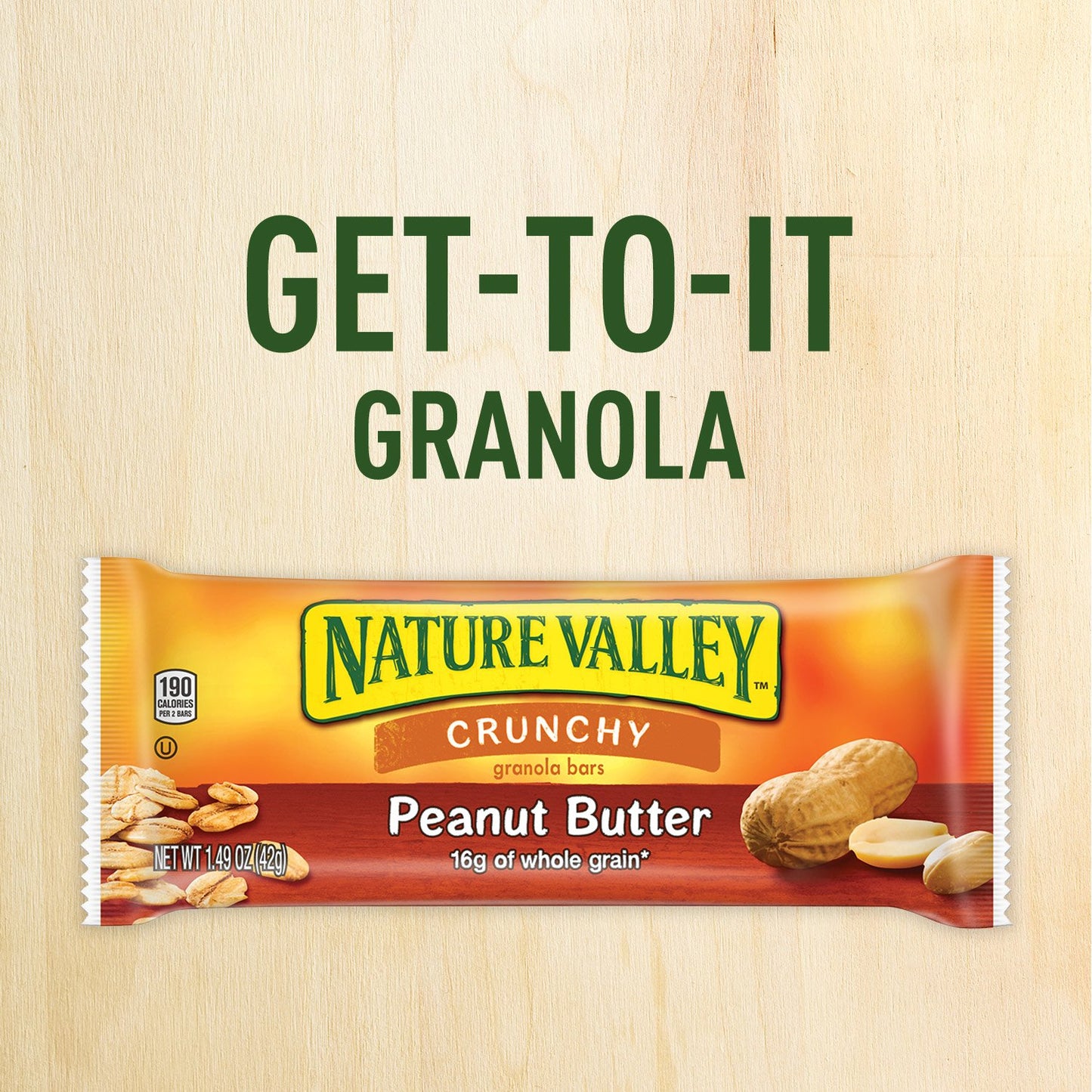 Nature Valley Granola Bars, Crunchy, Peanut Butter, 1.49 oz, 12 ct (Pack of 6)