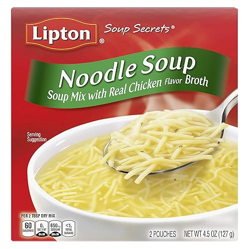 Lipton Soup Secrets Instant Soup Mix Noodle For a Warm Bowl of Soup Soup Made With Real Chicken Broth Flavor 4.5 oz