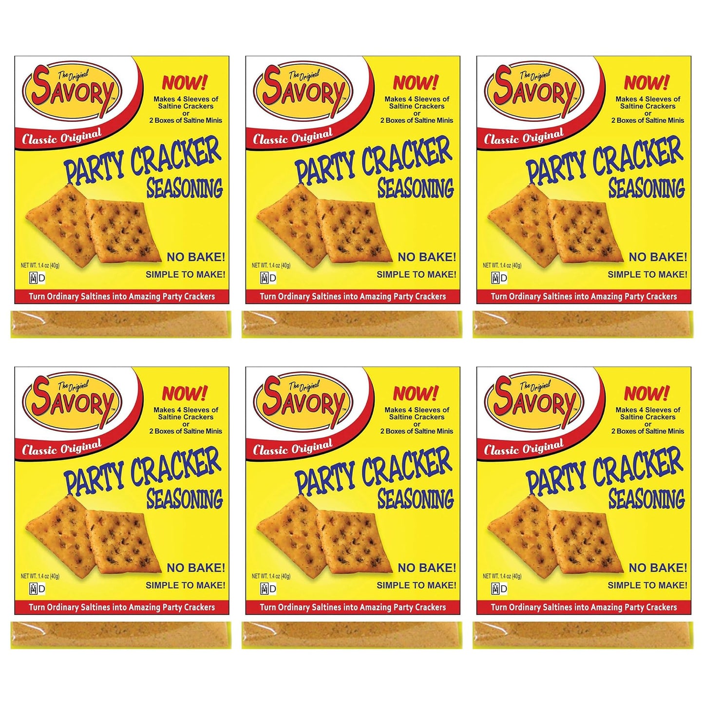 Savory Saltine Seasoning, 1.4 Ounce, Classic Original, 6 Pack