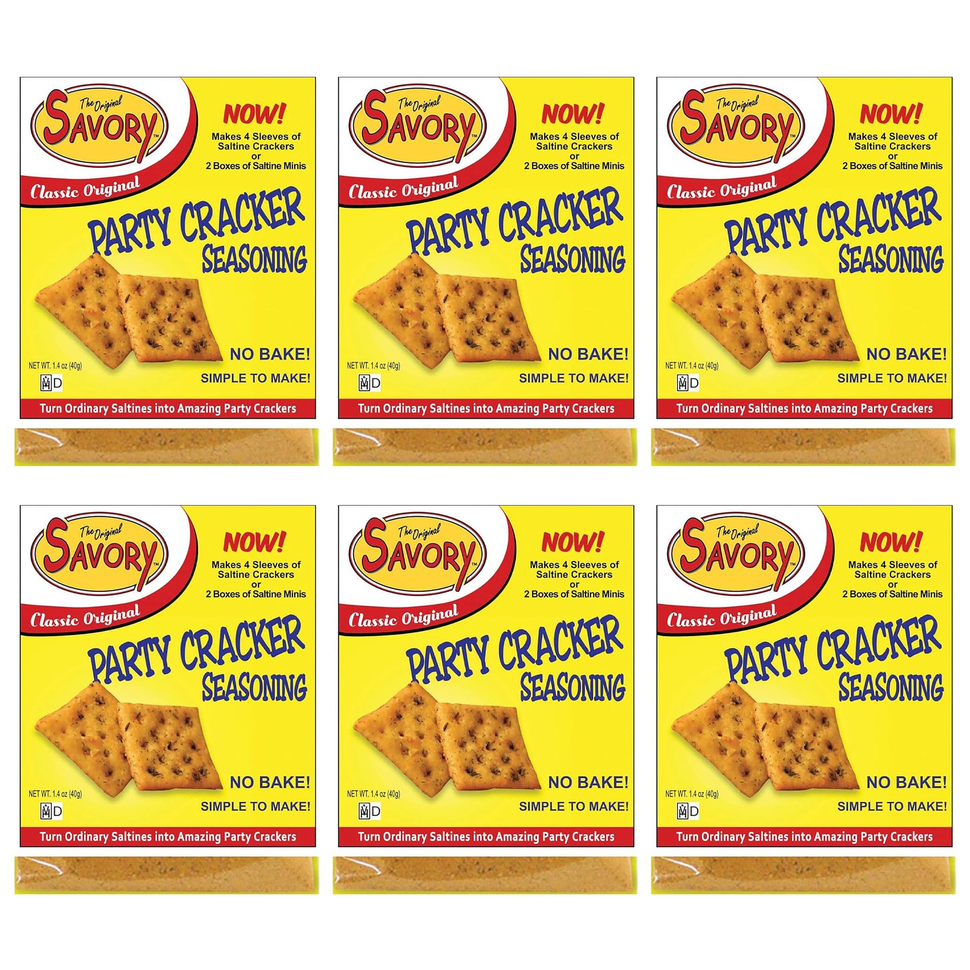 Savory Saltine Seasoning, 1.4 Ounce, Classic Original, 6 Pack