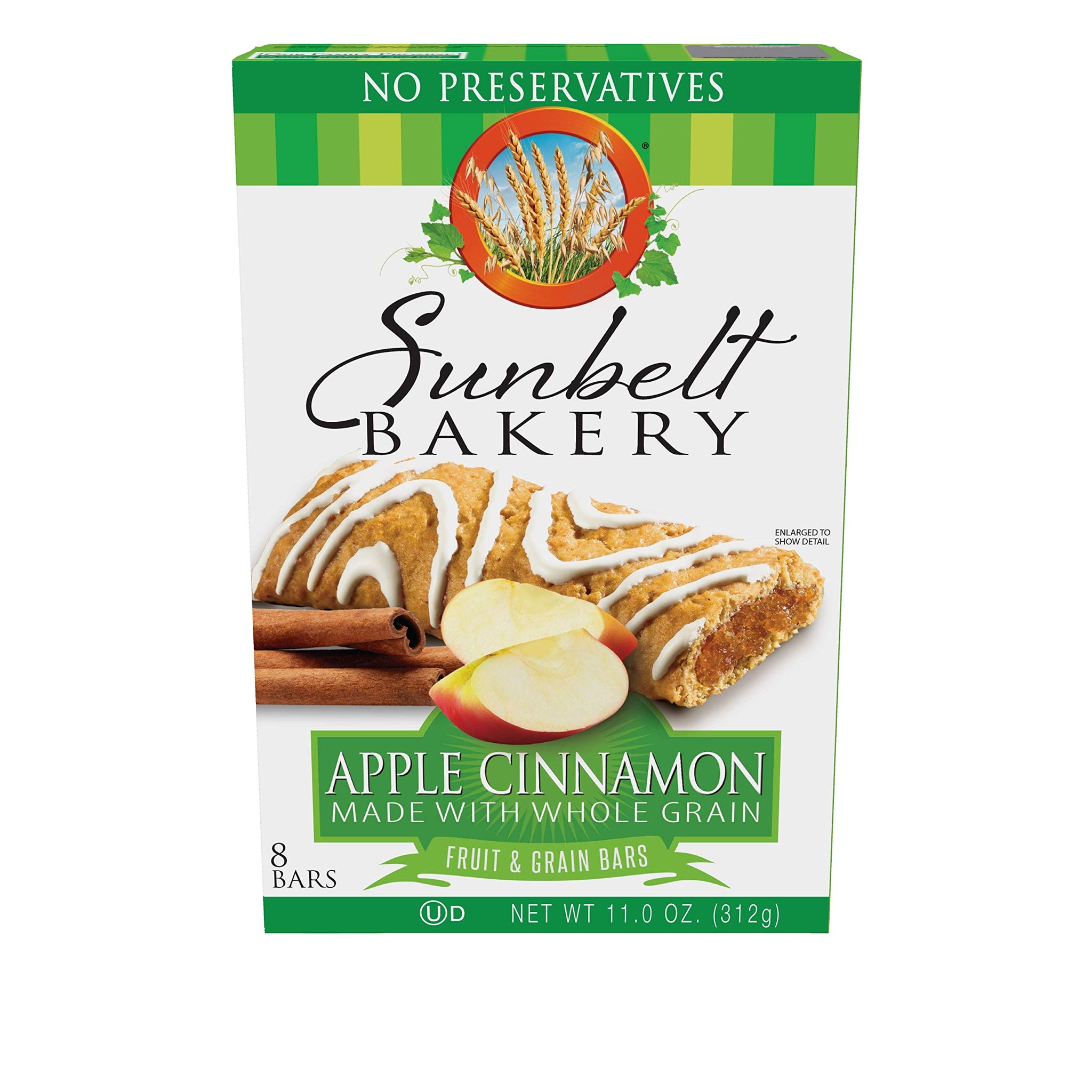 Sunbelt Bakery's Apple Cinnamon Fruit & Grain Bars, 1.4 oz Bars, 8 Count