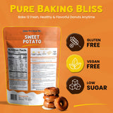 West Food Brands Gluten Free Sweet Potato Donut Mix - Soy Free & Kosher, No Artificial Sweeteners, Allergen Free - Sweet Potatoes Vegan Doughnut Mix with Essential Nutrients (1 Pack, 12 Donuts)
