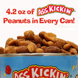 ASS KICKIN' Roasted Spicy Hot Peanuts - 4.25 oz - Ultimate Spicy Gourmet Gift Peanuts - Try if you dare! (Habanero Honey)