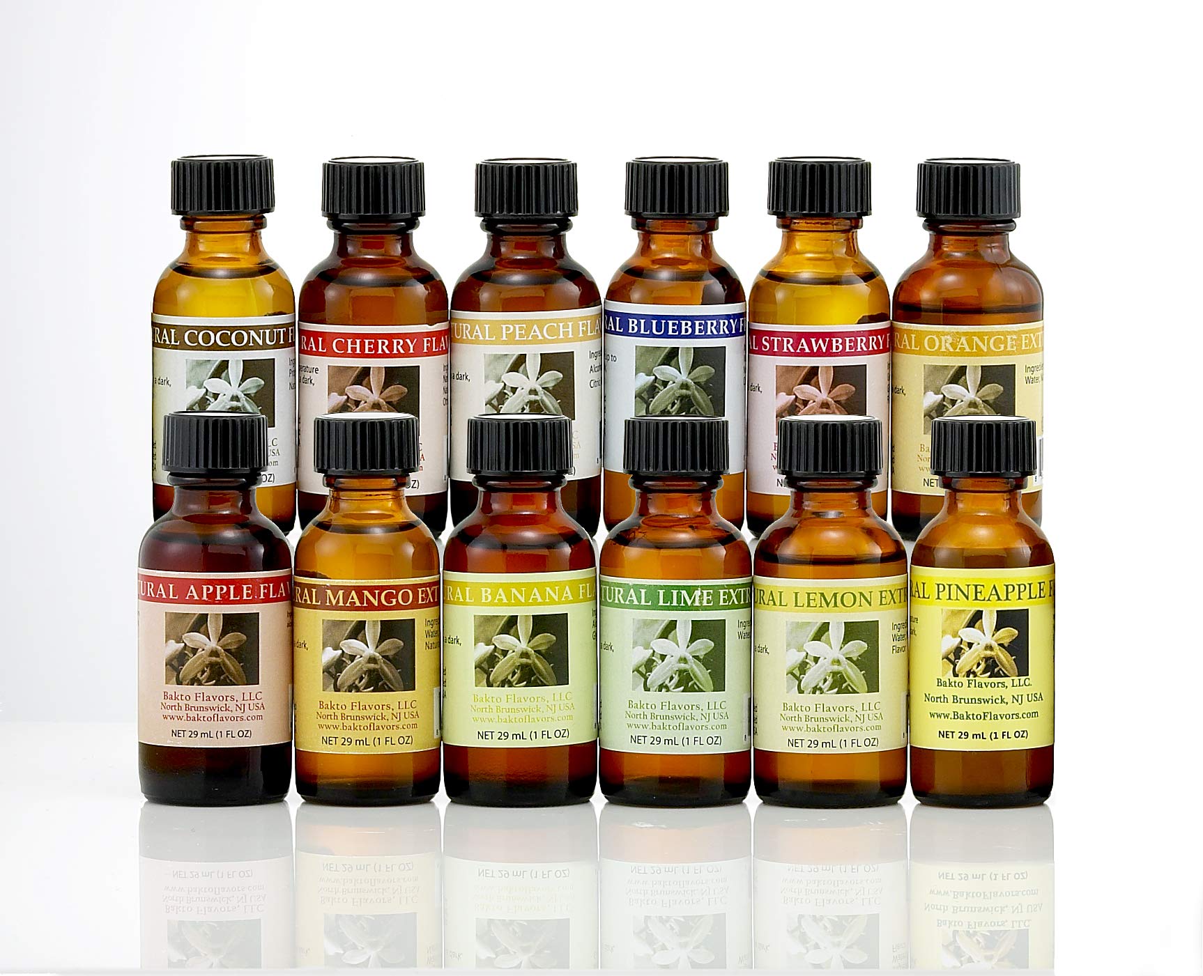 Bakto Flavors Natural Flavors - PICK YOUR OWN FLAVORS - 1 Fluid Ounce, Pack of 4