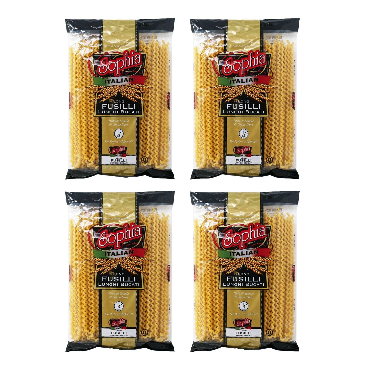 Sophia Pasta Long Fusilli "Col Buco" - 16oz (4-pack)