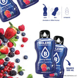 Bolero- Sugar Free Drink Mix Packets Berry Blend Fruit Flavors | Powdered Flavored Water Packets | 36 Small Sachet On The Go Packets