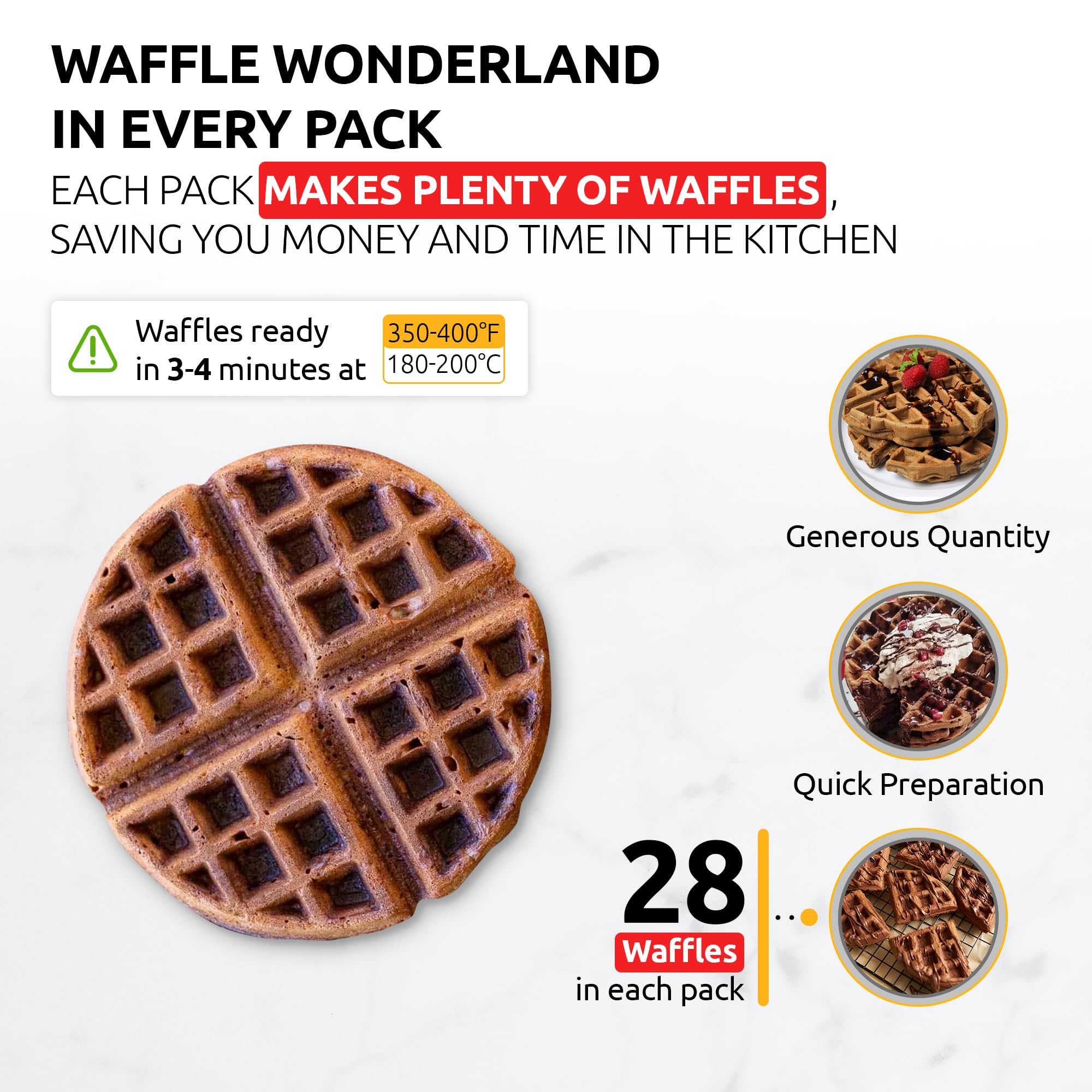 OldSoul Professional Belgian Waffle Mix | 5 Lbs | Crispy | Chocolate Flavour | 28 Waffles (5 Lbs, Traditional)
