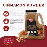 Spicy World Cinnamon Powder 5 LB Jar - Lab Tested for Lead - Ground Cassia Cinnamon Bulk, Great Authentic Spice for Coffee, Tea, Baking & Oatmeal