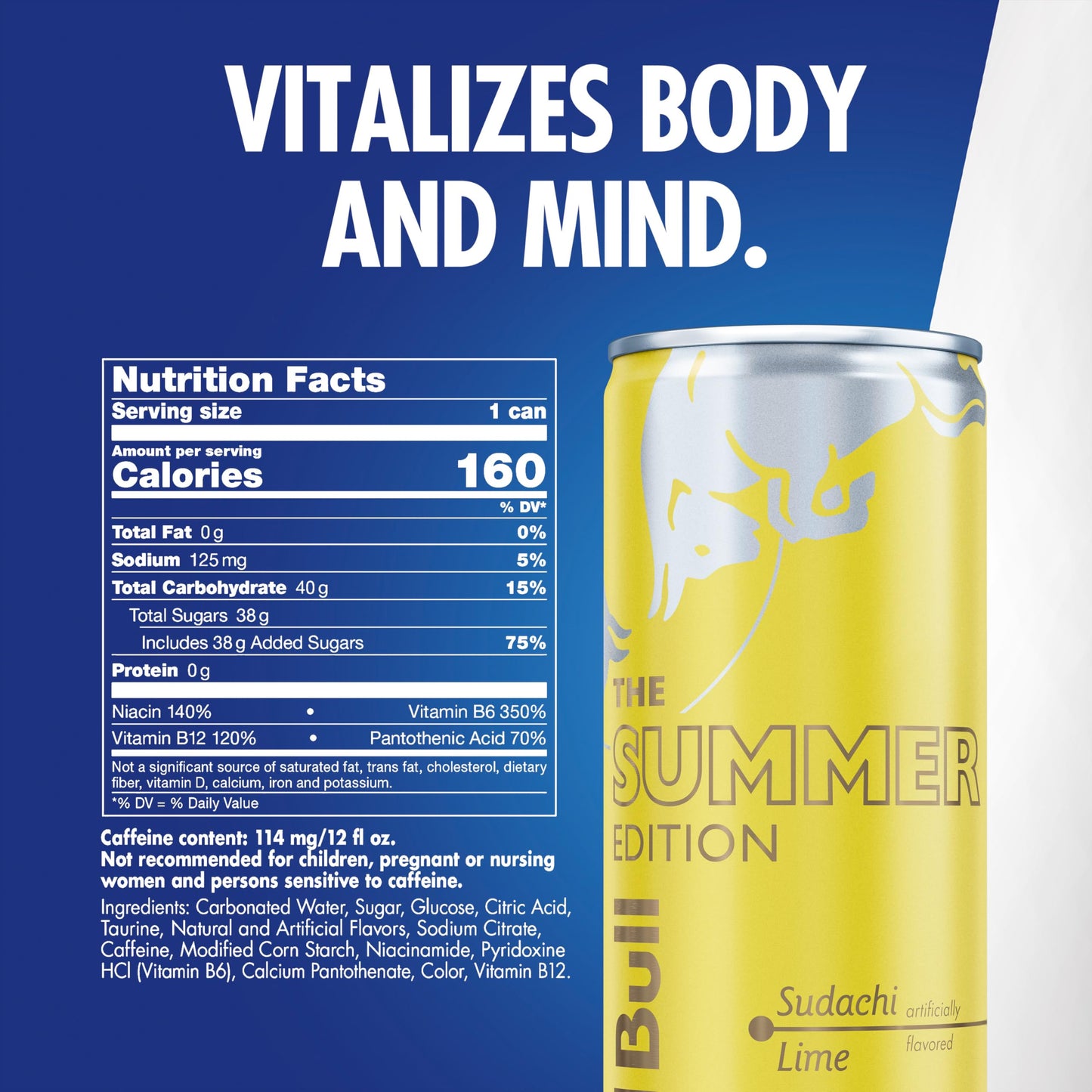 Red Bull Summer Edition Sudachi Lime Energy Drink, with 114mg Caffeine plus Taurine & B Vitamins, 12 Fl Oz, Pack of 24 Cans