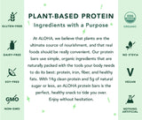 ALOHA Organic Plant Based Protein Bars 4-Pack - Chocolate Fudge Brownie - 1.98oz Bars - Vegan, Low Sugar, Gluten-Free, Paleo, Low Carb, Non-GMO