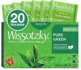 Wissotzky Pure Green Tea, 20 Tea Bags | Antioxidant Rich | Real Green Tea